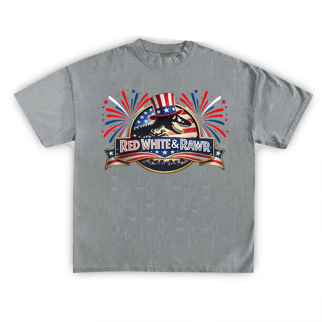 [FREE SHIPPING] RED WHITE & RAWR shirt